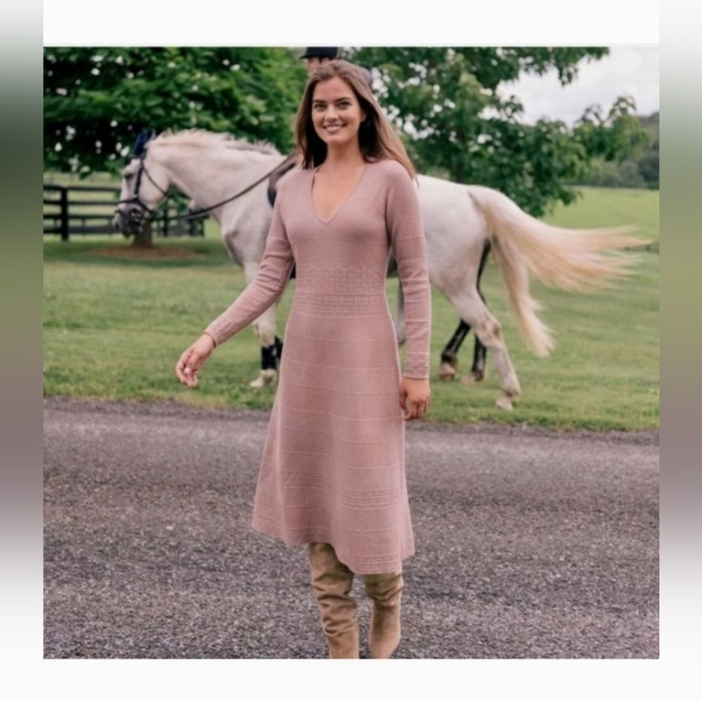 Brown Midi Sweater Dresses